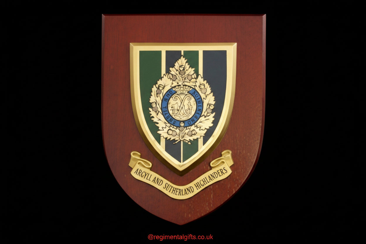 The Argyll and Sutherland Highlanders (A&SH) - Wall Shield Plaque | MOD Licensed Seller
