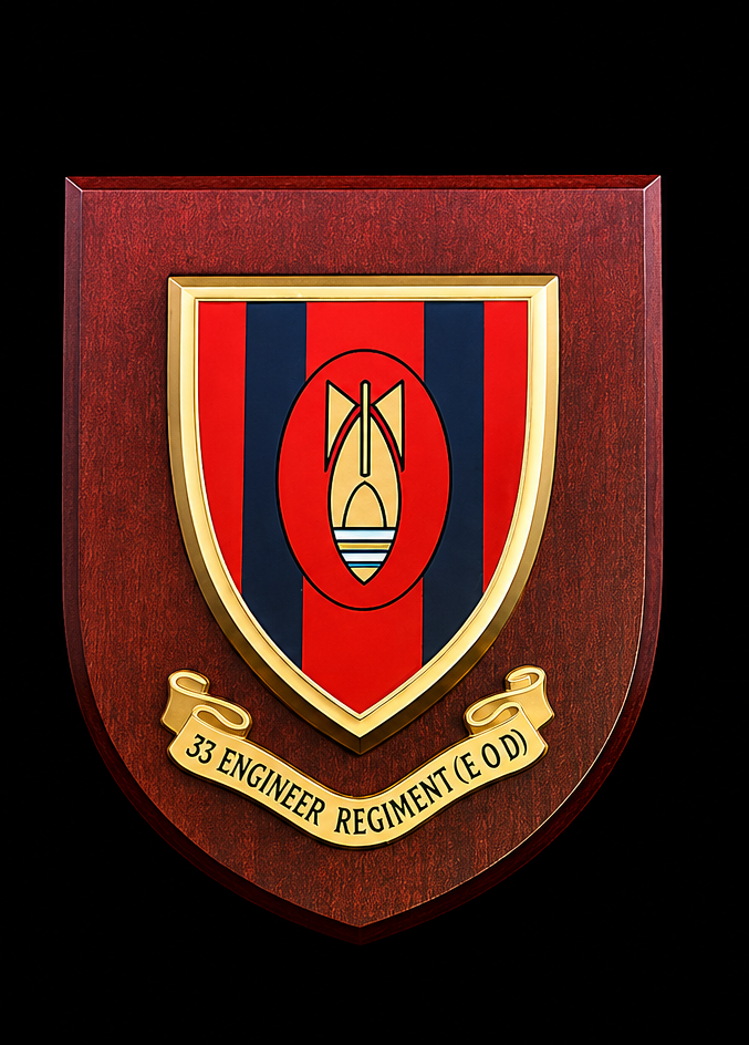 33 Engr Regt (EOD) - Wall Shield Plaque | MOD Licensed Seller