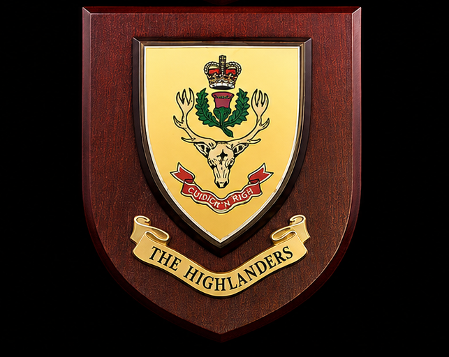 The Highlanders (Seaforths, Gordons and Camerons) - Wall Shield Plaque | MOD Licensed Seller