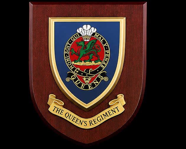 The Queen's Regiment - Wall Shield Plaque | MOD Licensed Seller
