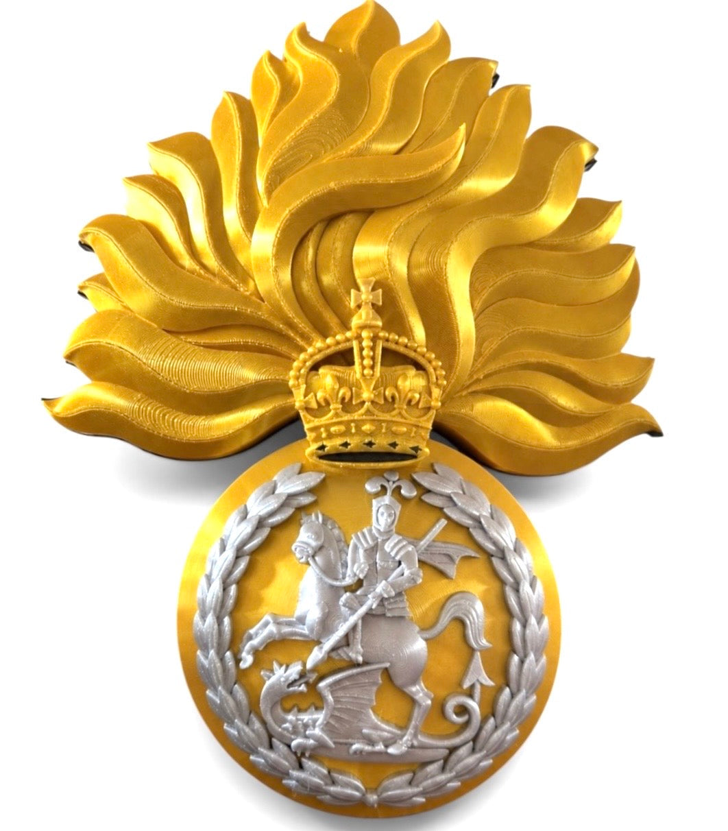 Royal Regiment of Fusiliers Grenade King's Crown Cap Badge | Officially Licensed