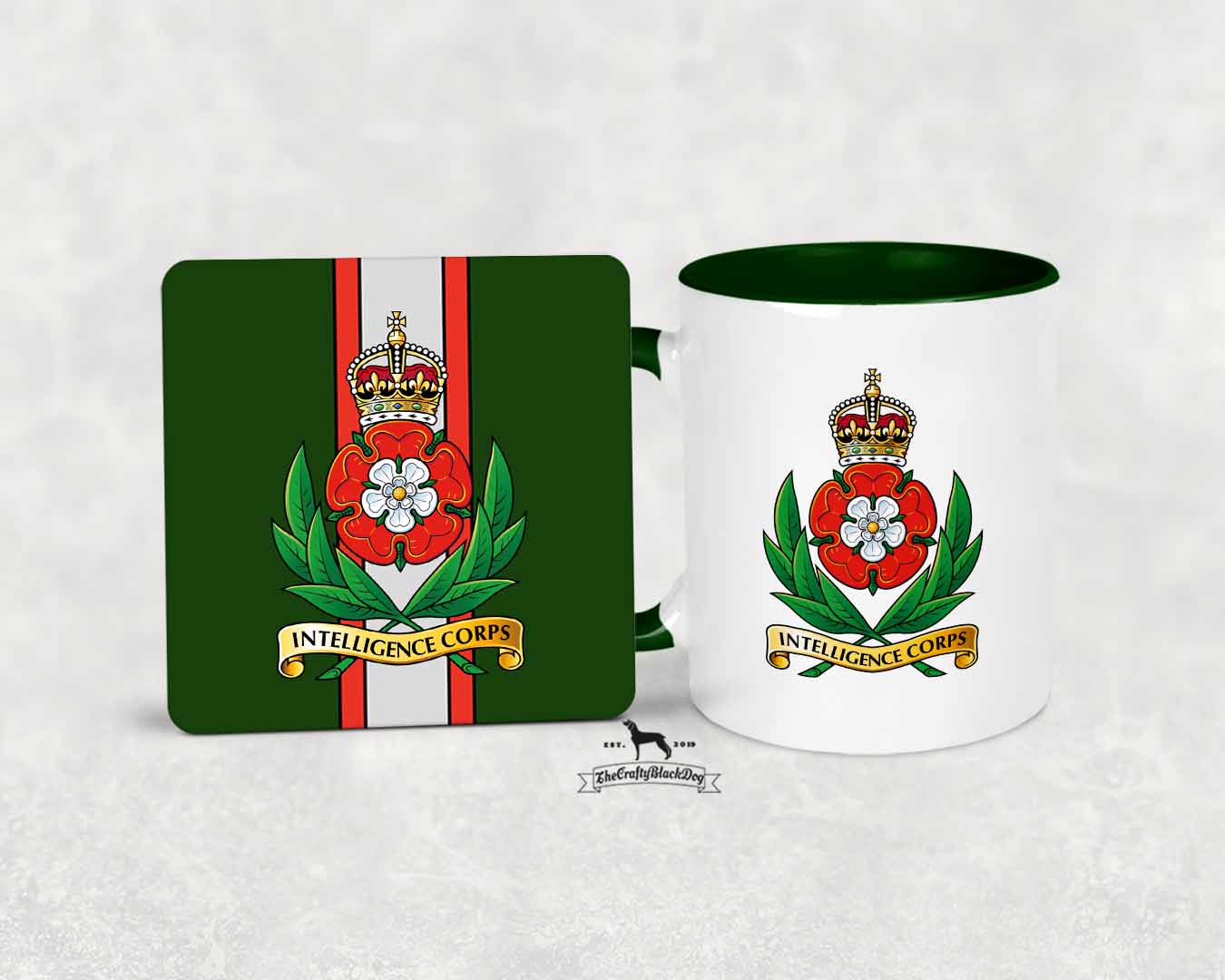 Intelligence Corps - MUG and COASTER SET KC