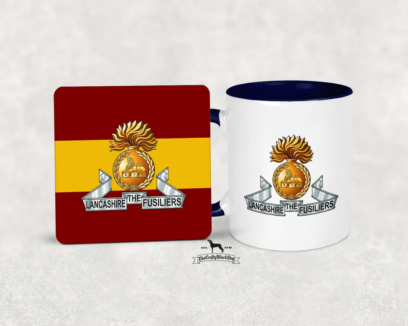 Lancashire Fusiliers - - MUG and COASTER SET