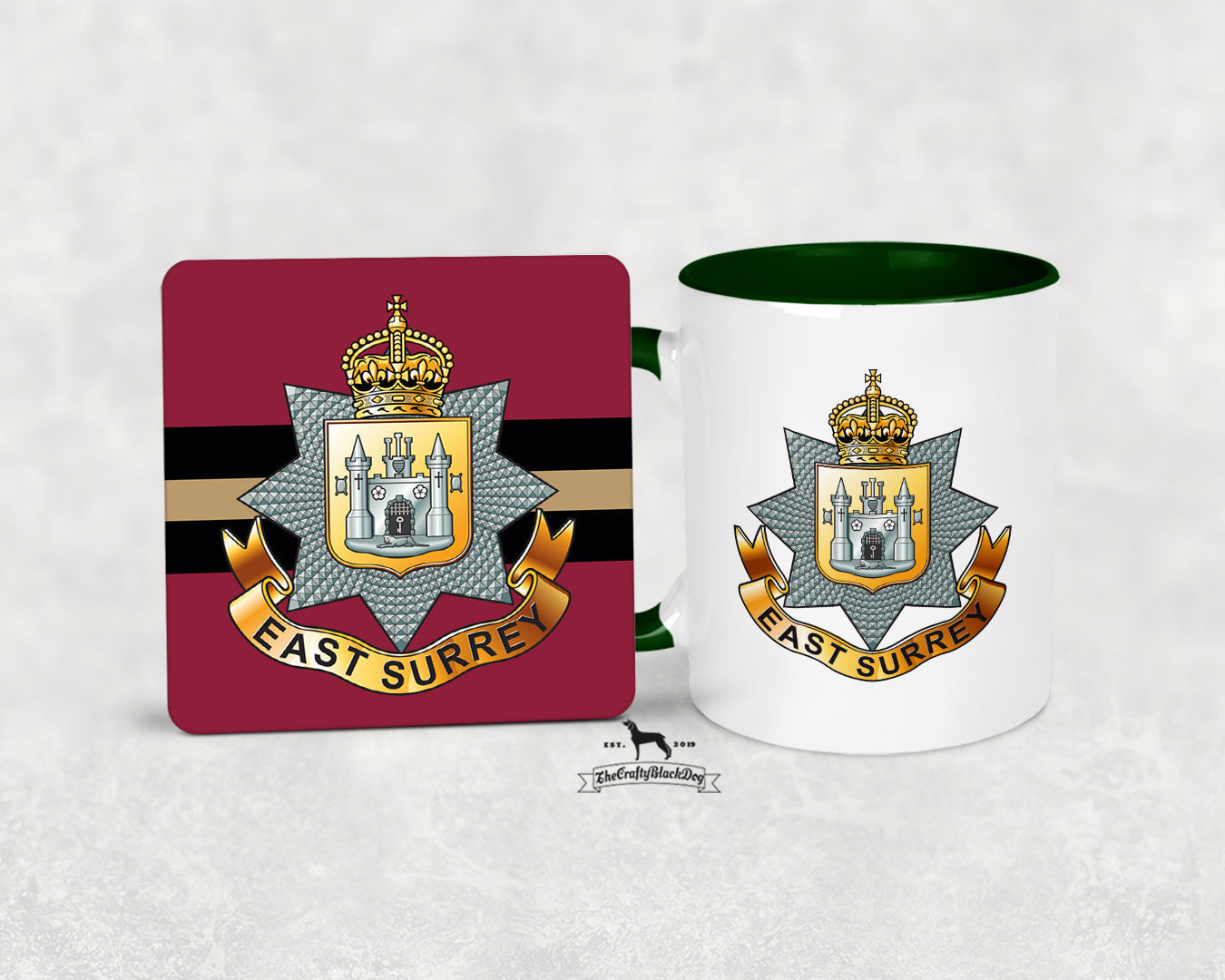 East Surrey Regiment - Mug And Coaster