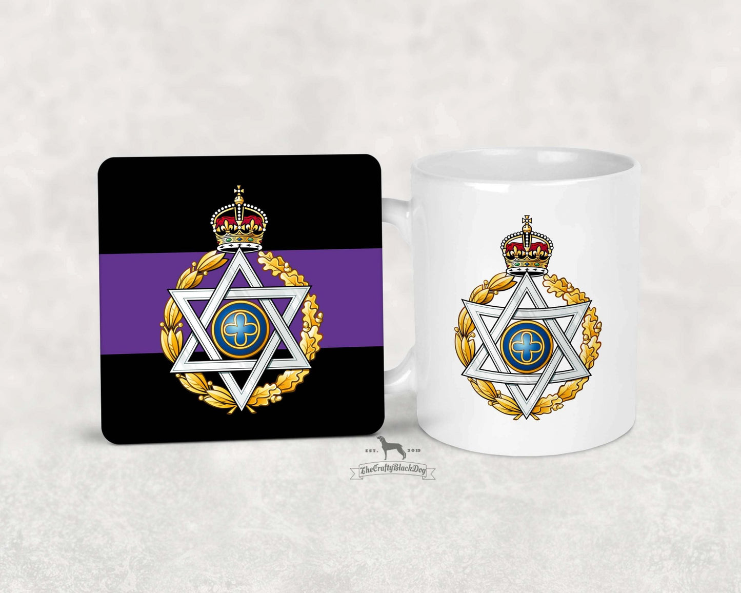 Royal Army Chaplains' Department Jewish - Mug and Coaster Set KC