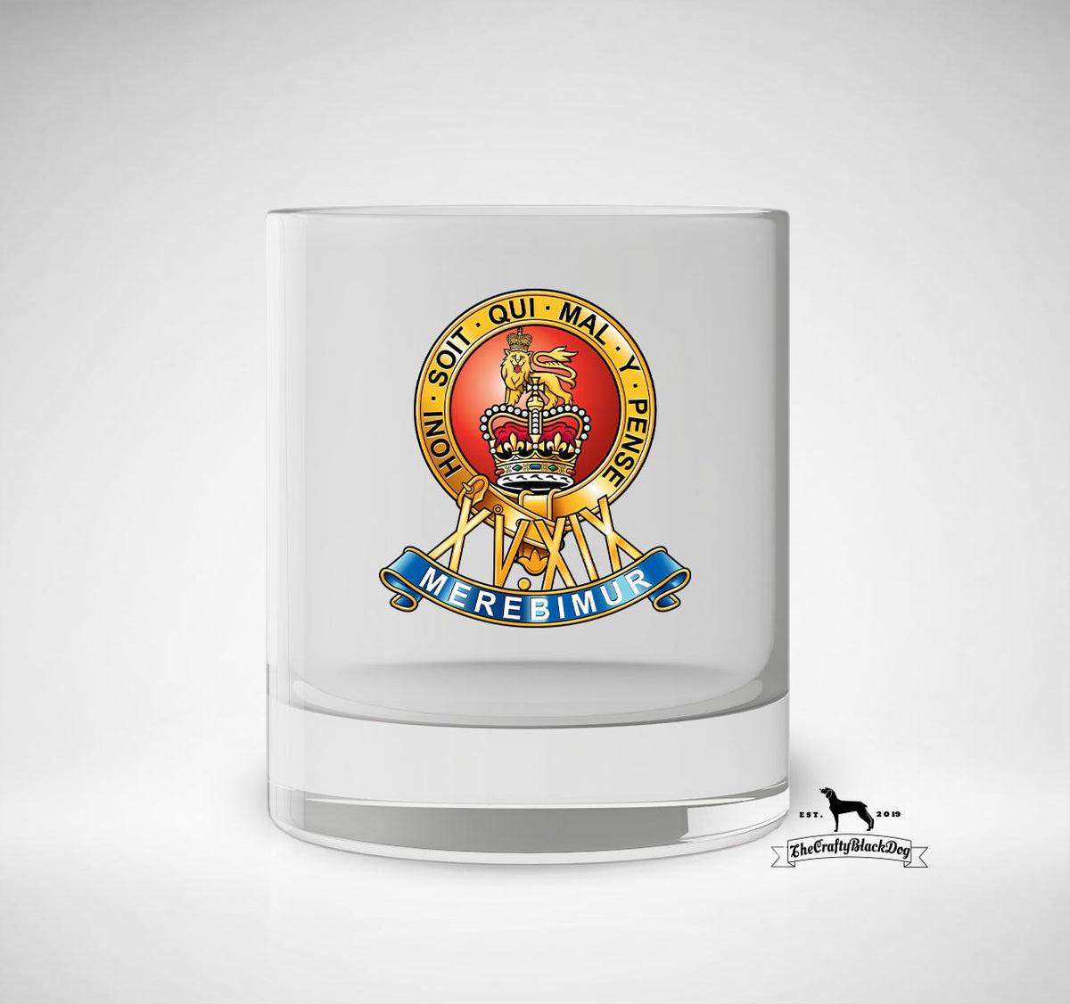 15th/19th The King's Royal Hussars - Whiskey/Spirit Glass