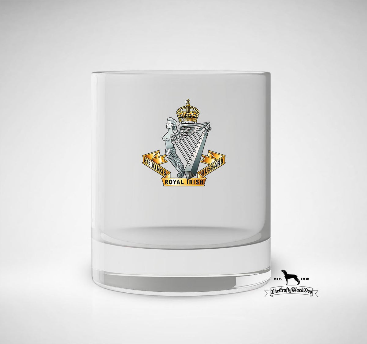 8th Kings Royal Irish Hussars - Whiskey/Spirit Glass