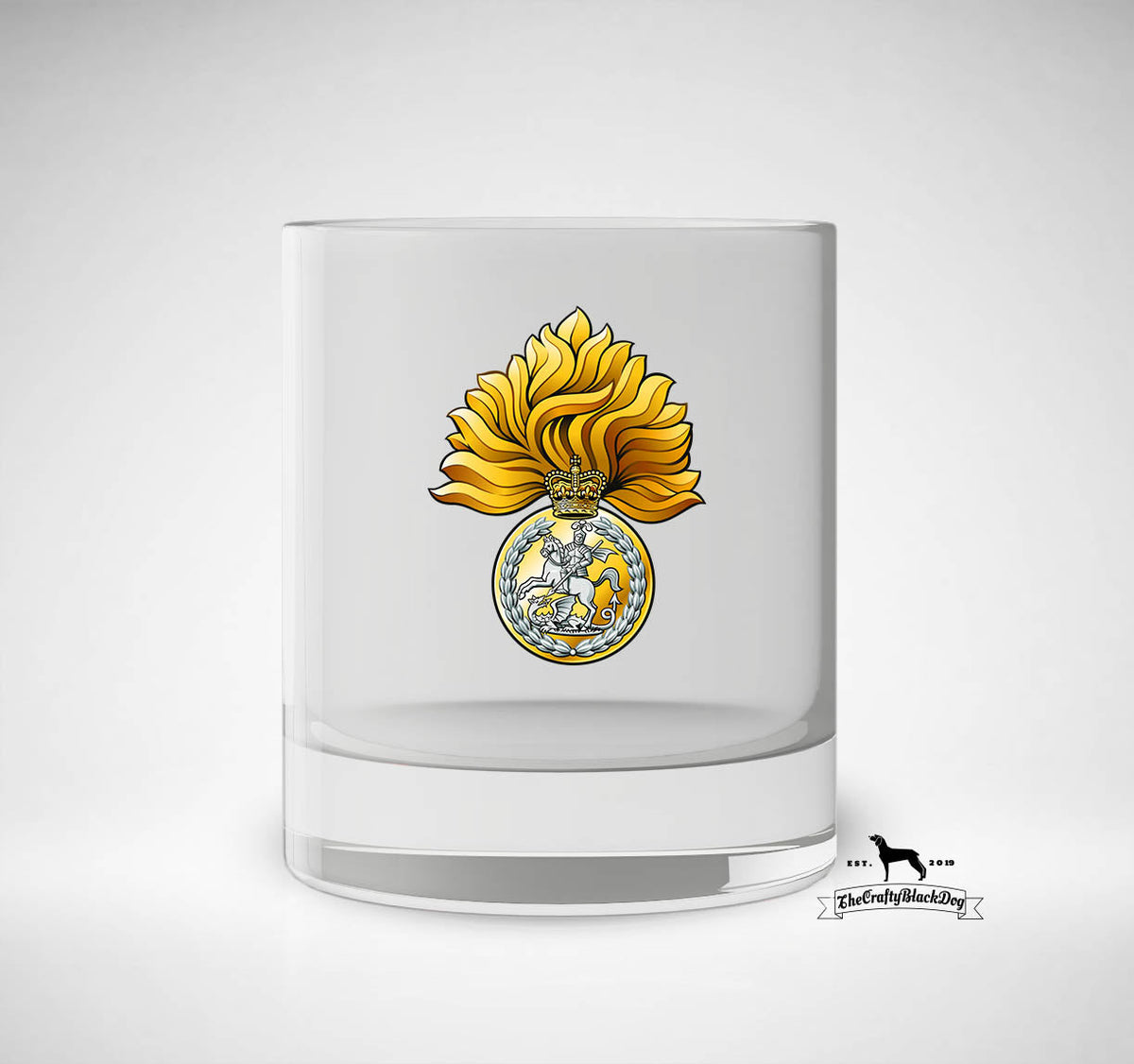 Royal Regiment of Fusiliers Crest - Whiskey/Spirit Glass