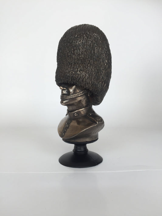 Coldstream Guard Bust, Cold Cast Bronze Military statue.