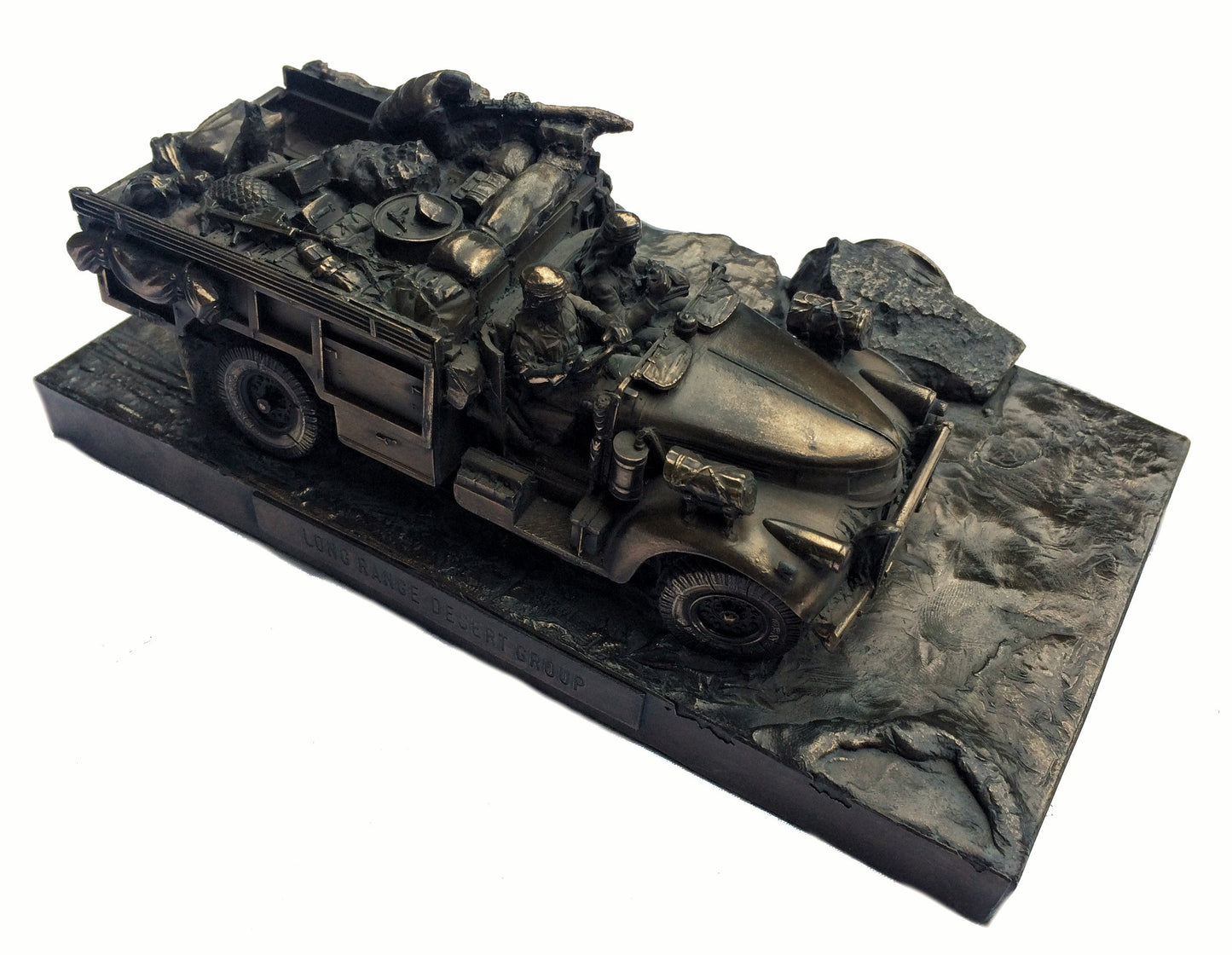 Long Range Desert Group Chevrolet Cold Cast Bronze Statue