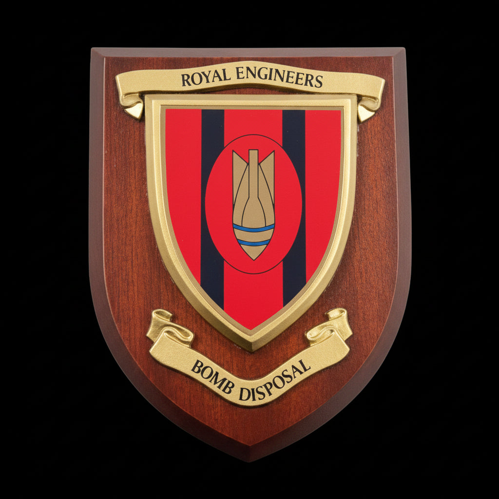 Bomb Disposal - Royal Engineers (RE) - Wall Shield Plaque | MOD Licensed Seller