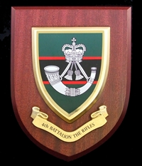 4th Battalion The Rifles Wall Shield Plaque