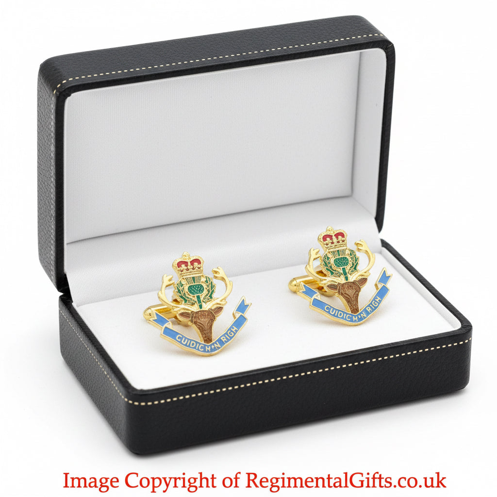 Queen's Own Highlanders (Seaforths and Camerons) Cufflinks | MOD Licensed Product