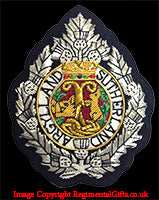 The Argyll and Sutherland Highlanders (ARGYLL & SUTH) - Blazer Badge - Handmade - MOD Licenced Seller