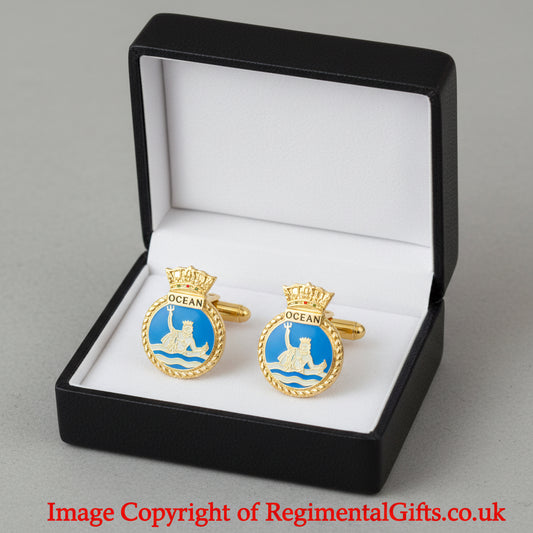 HMS Ocean Cufflinks | MOD Licensed Product