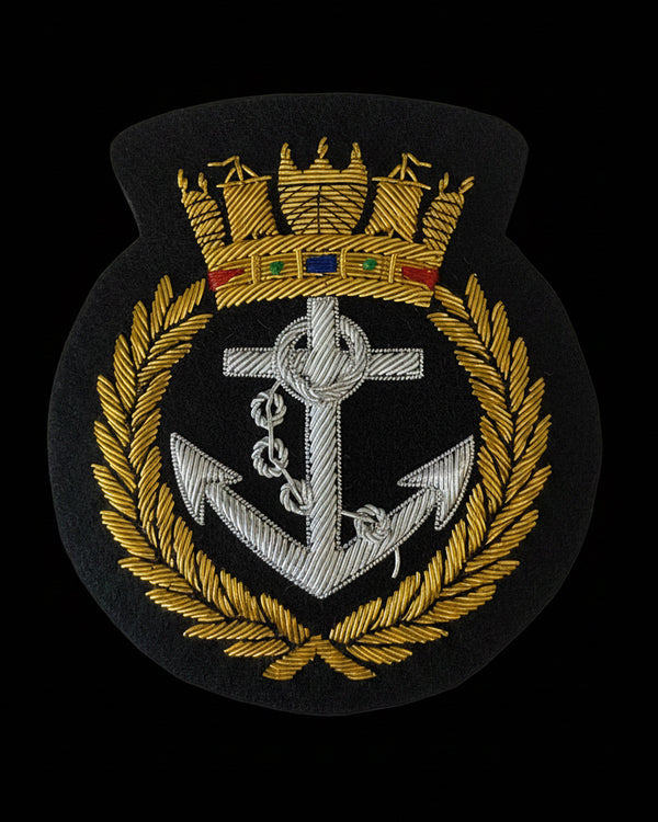 Royal Navy Crown and Anchor - Blazer Badge - Handmade - MOD Licenced Seller