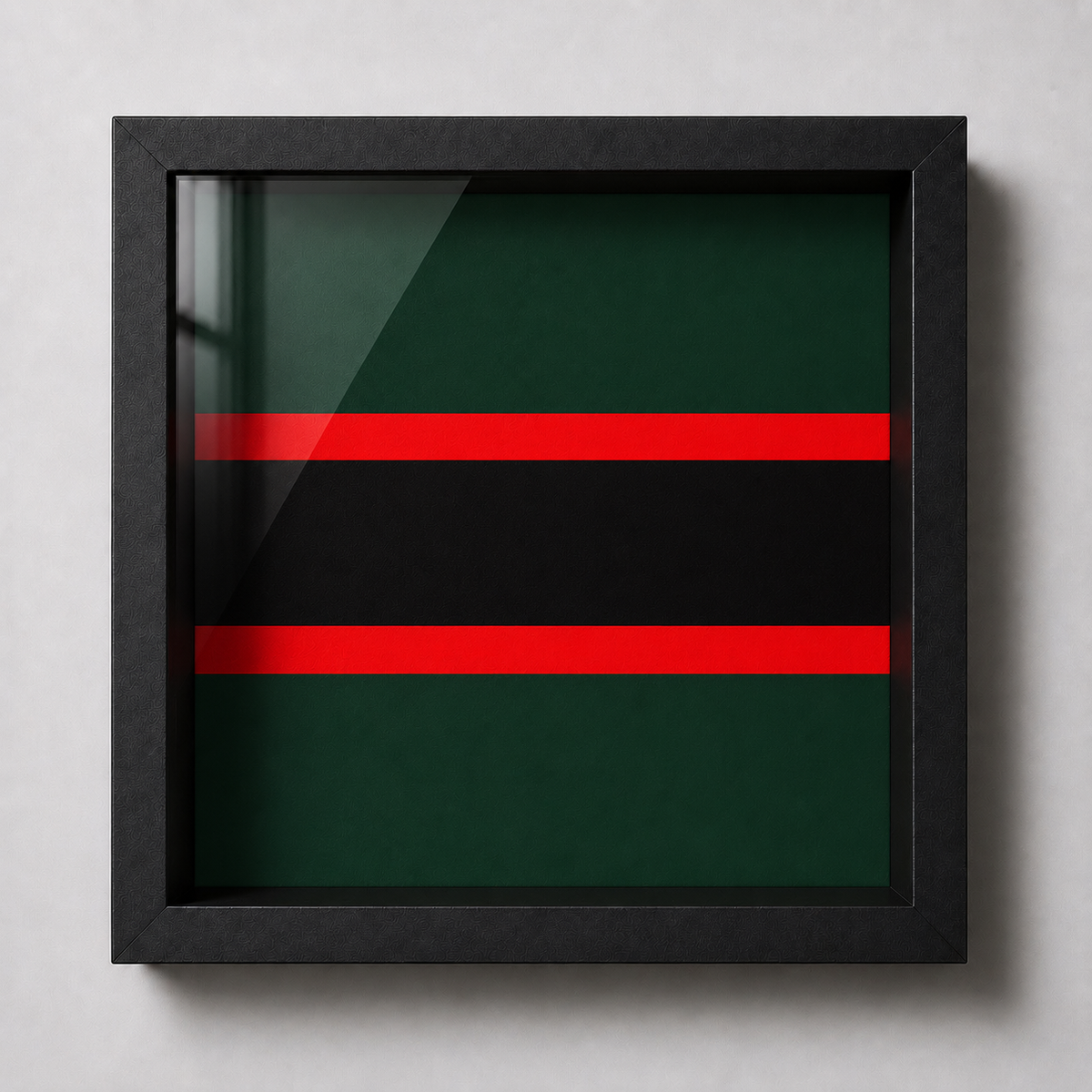 Royal Green Jackets Silver & Black Cap Badge Display Frame | Officially Licensed