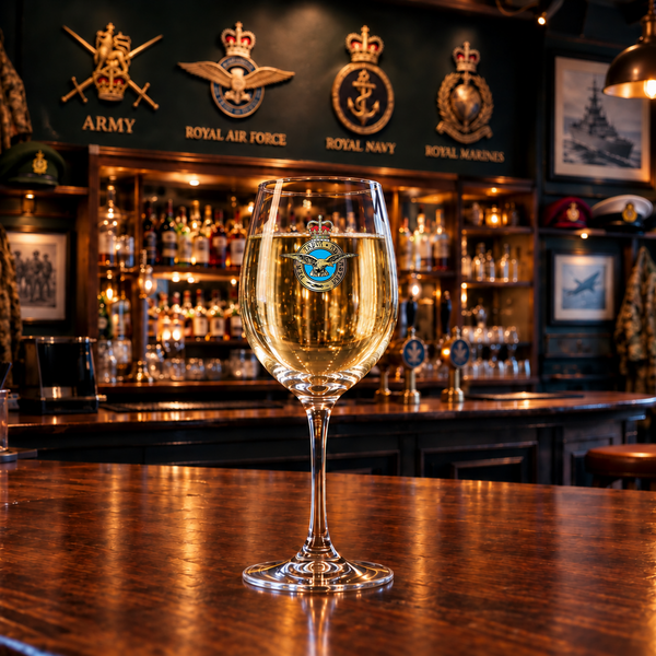 RAF Per ardua ad astra - Wine Glass | The Crafty Black Dog