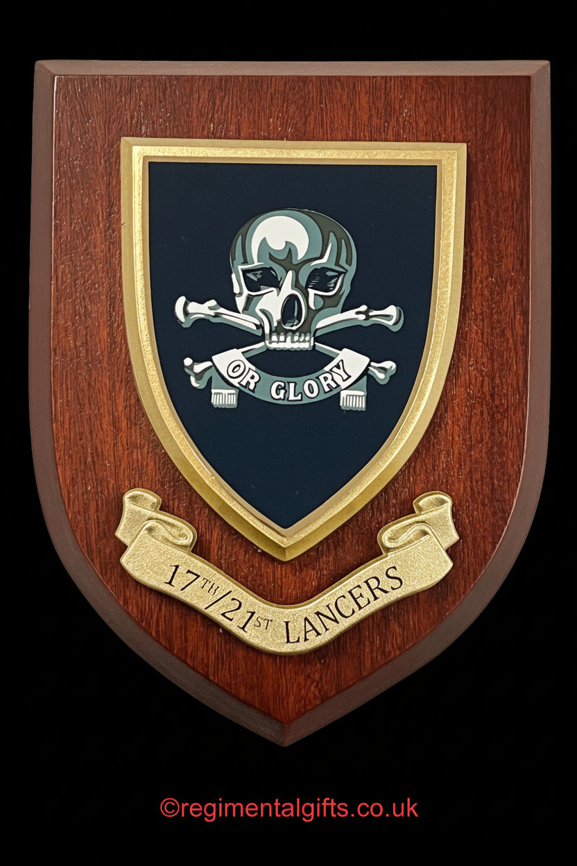 17th/21st Lancers - Wall Shield Plaque | MOD Licensed Seller