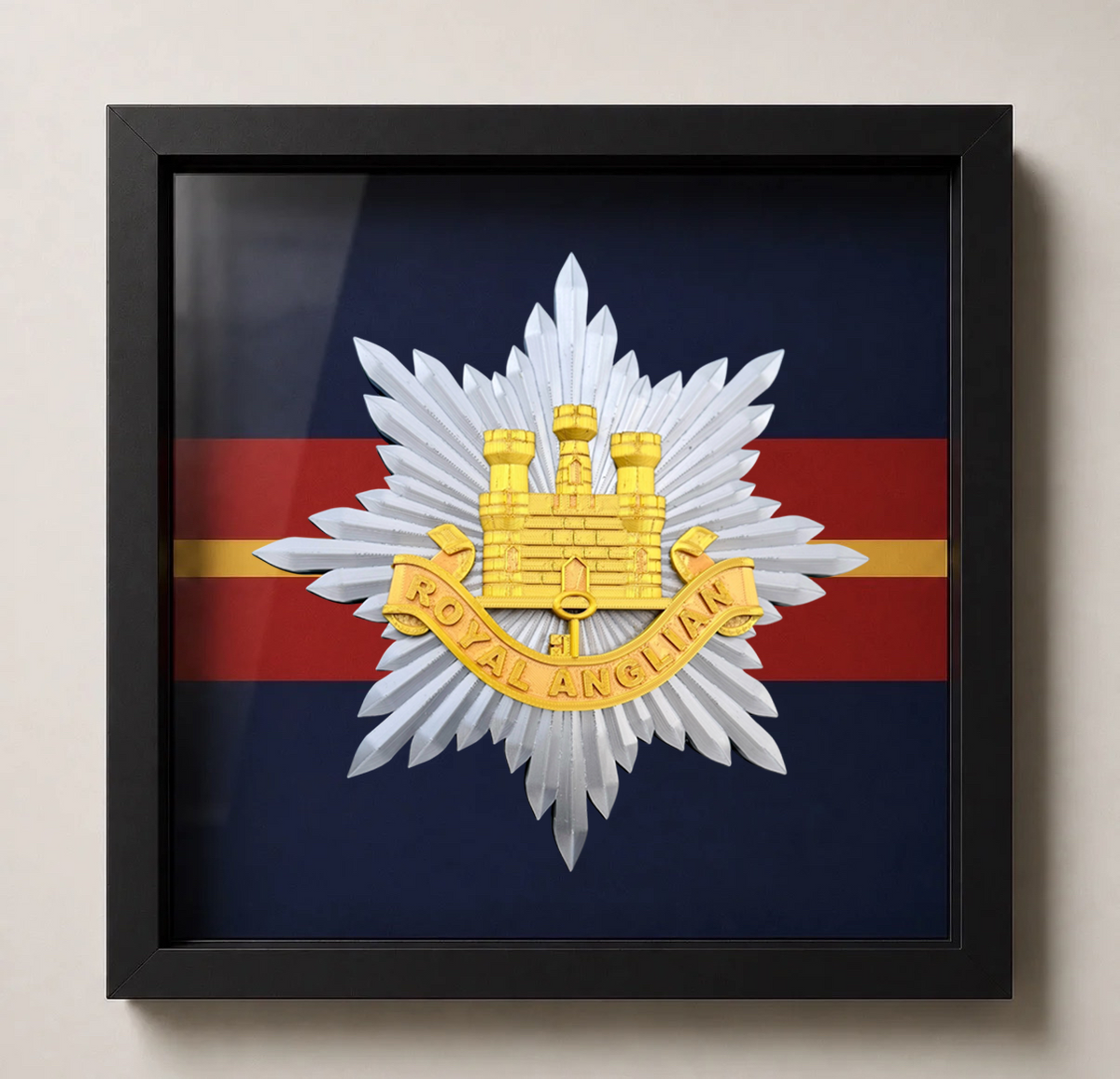 Royal Anglian Regiment Cap Badge Display Frame | Officially Licensed