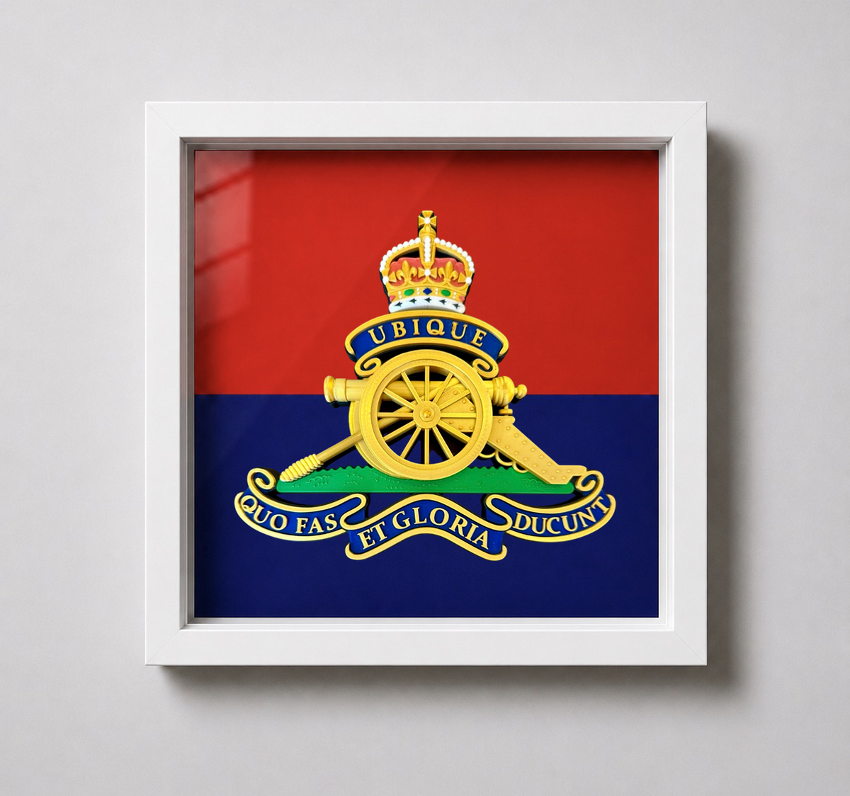 Royal Regiment of Artillery King's Crown Cap Badge Display Frame | Officially Licensed