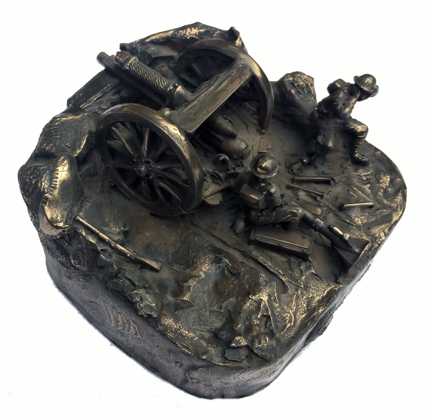 First World War 18 Pounder Gun Royal Artillery Cold Cast Bronze Statue