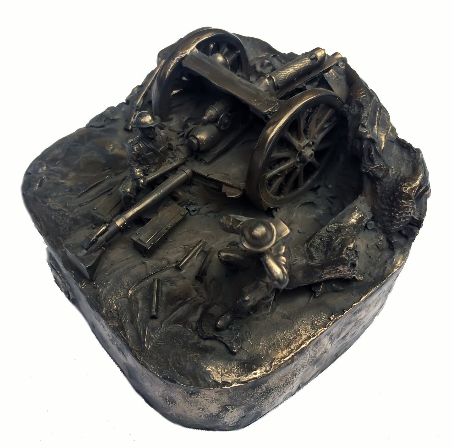 First World War 18 Pounder Gun Royal Artillery Cold Cast Bronze Statue