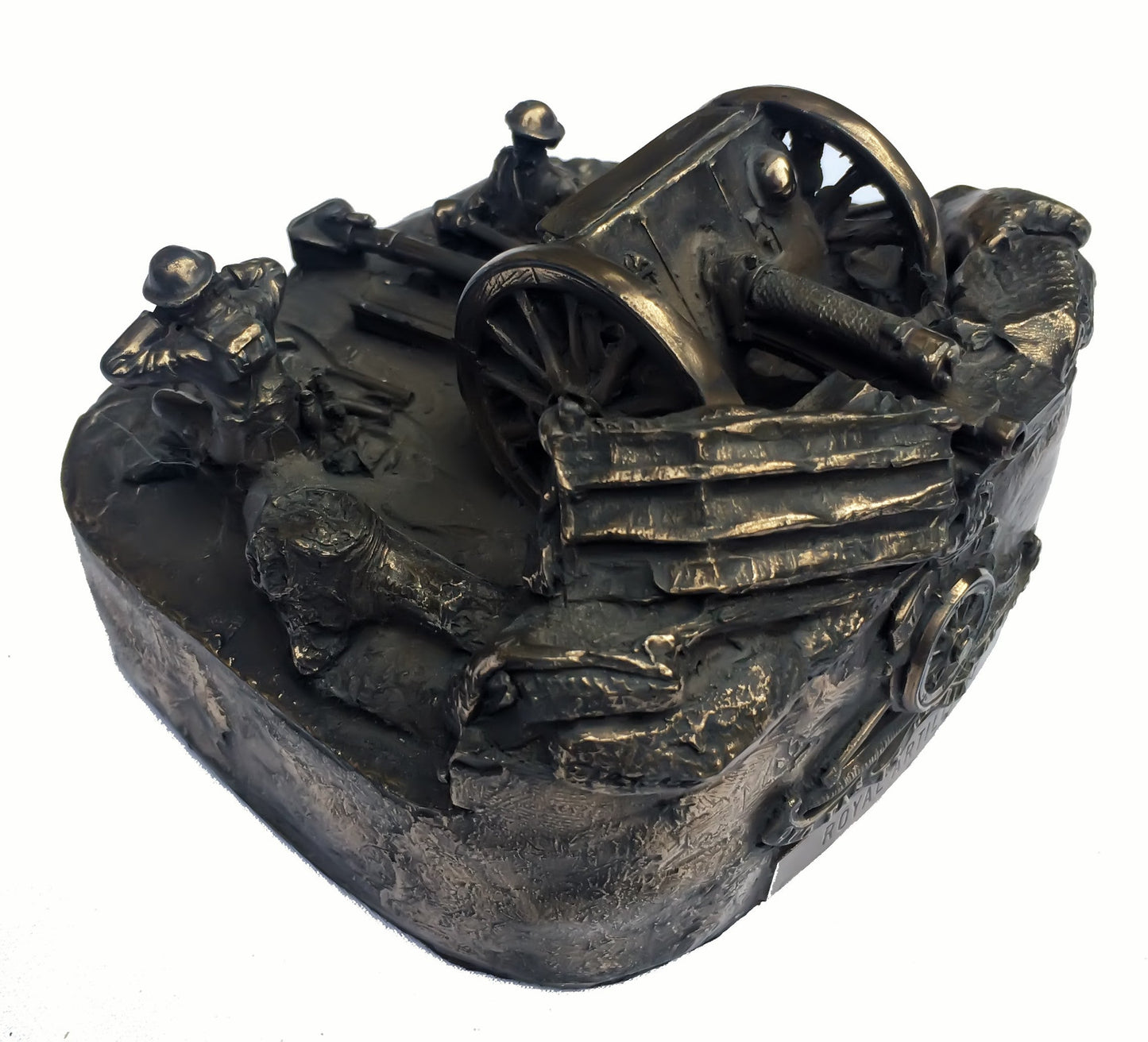 First World War 18 Pounder Gun Royal Artillery Cold Cast Bronze Statue