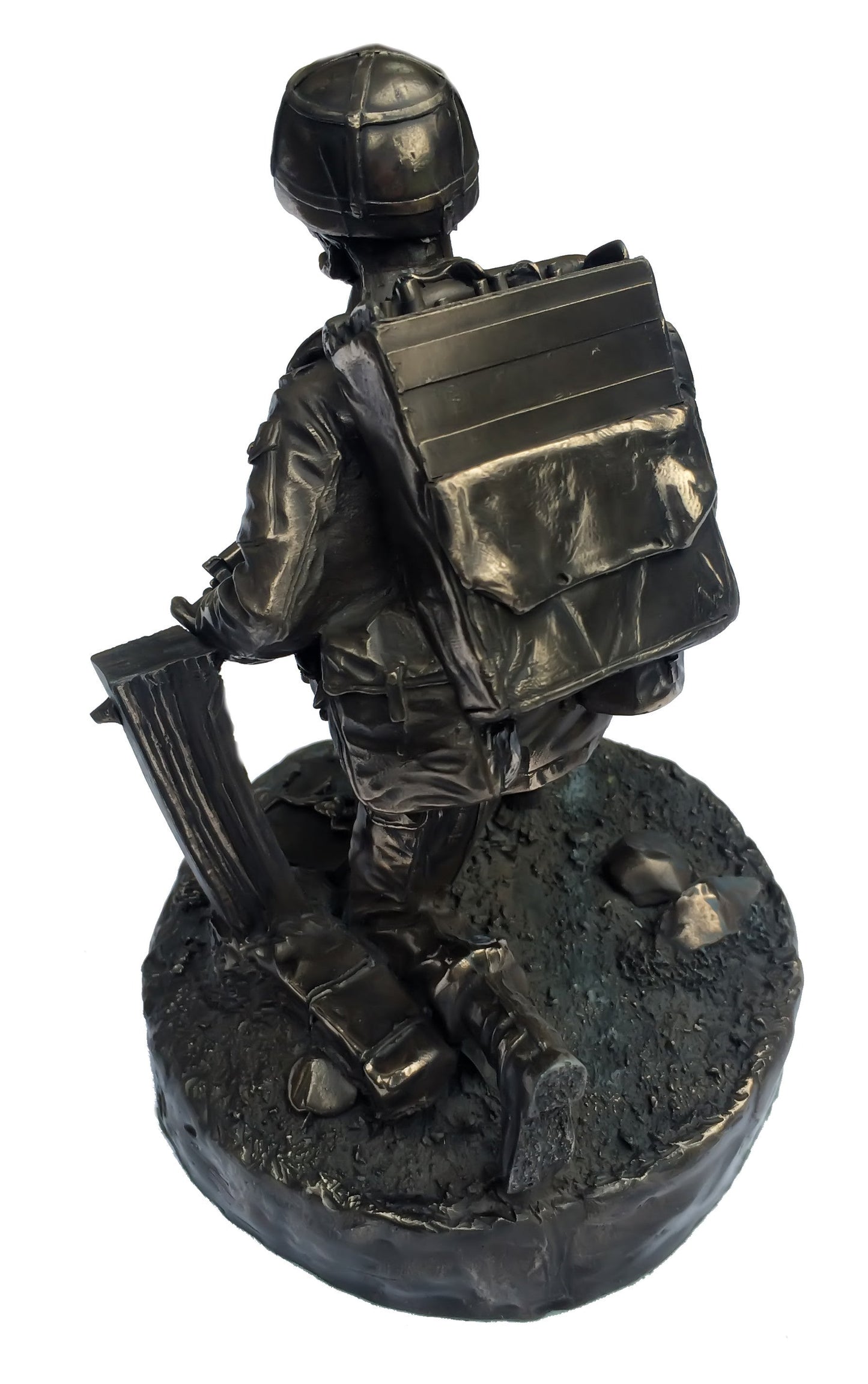 Royal Signals Kneeling Signaller Cold Cast Bronze Military Statue