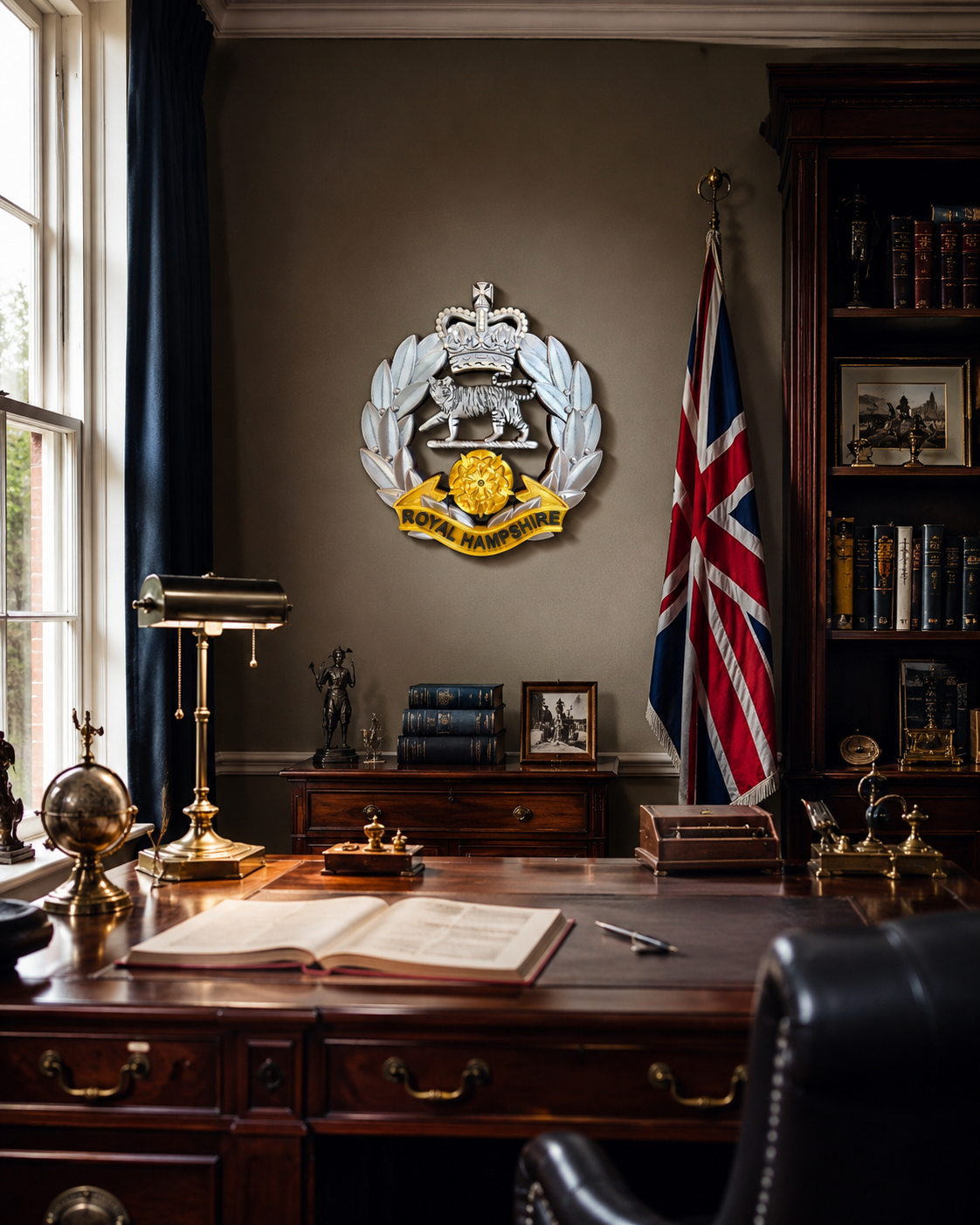 Royal Hampshire Regiment Silver & Gold Cap Badge | Officially Licensed