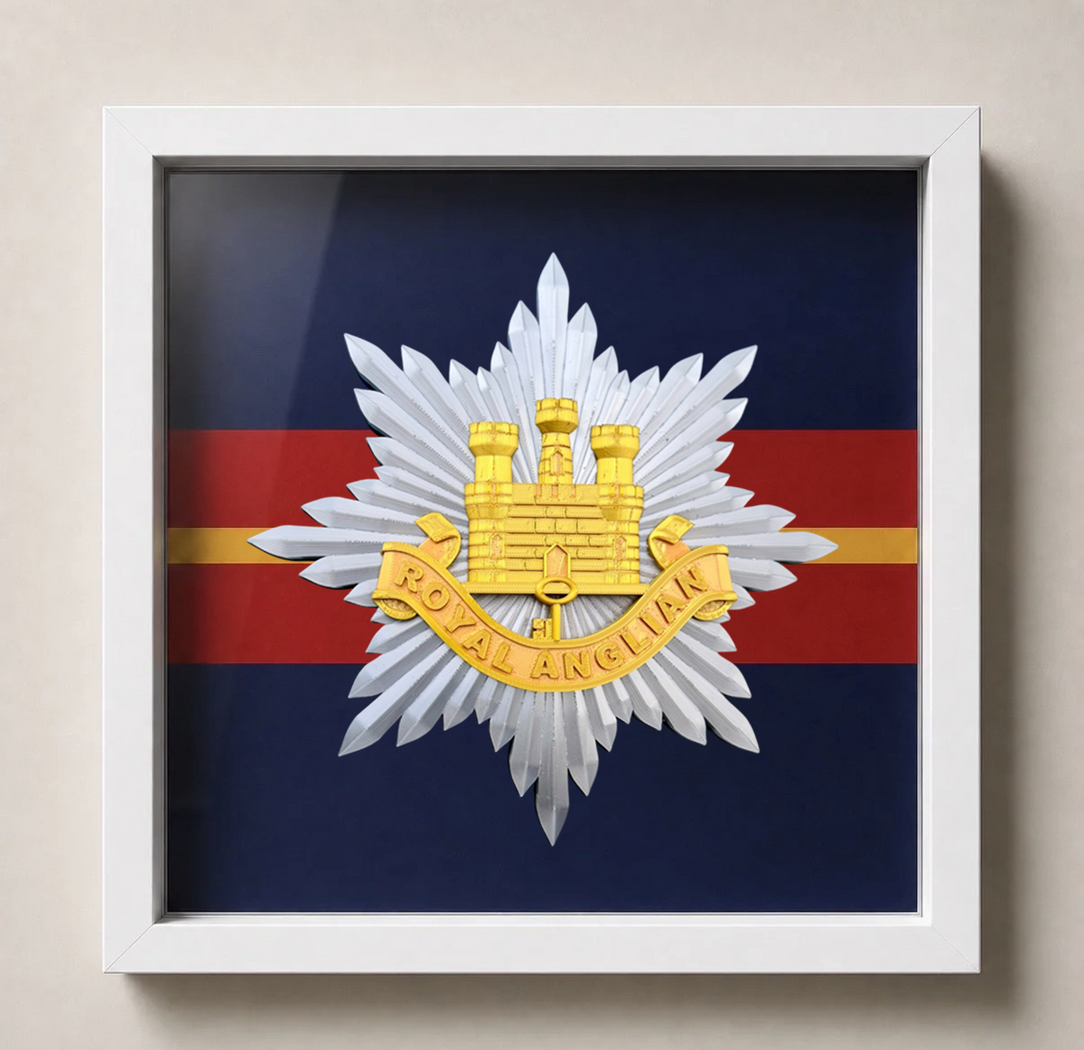 Royal Anglian Regiment Cap Badge Display Frame | Officially Licensed