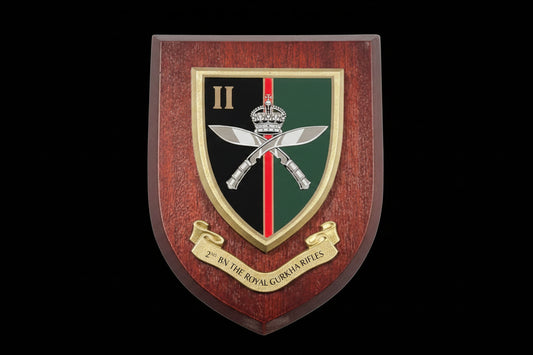 2nd Bn - Royal Gurkha Rifles (RGR) King's Crown - Wall Shield Plaque | MOD Licensed Seller