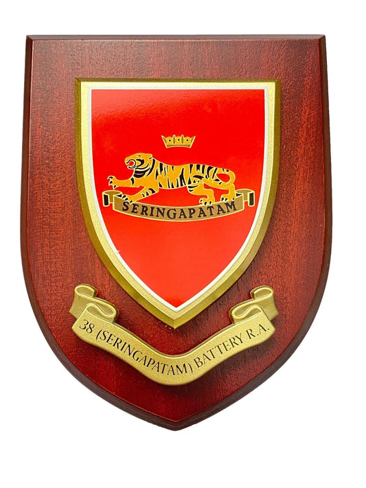 38 Seringapatam Battery Royal Artillery - Wall Shield Plaque | MOD Licensed Seller