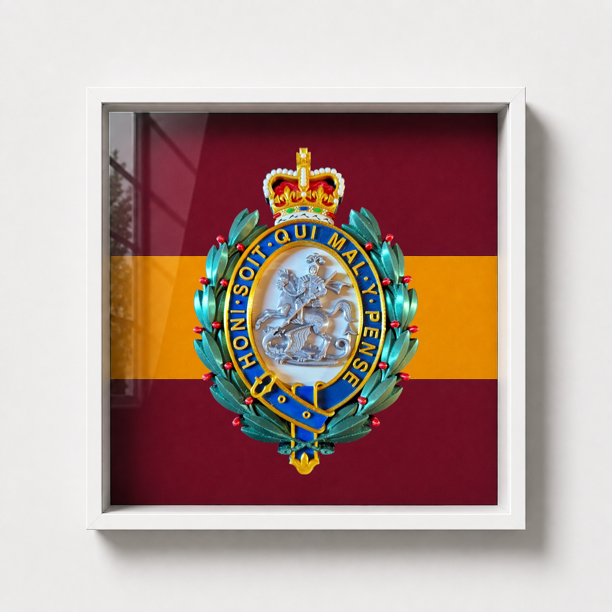 Royal Regiment of Fusiliers Regimental Emblem Display Frame Queen's Crown | Officially Licensed