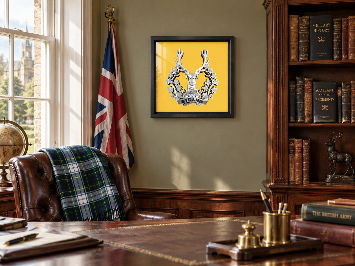 Gordon Highlanders Cap Badge Display Frame | Officially Licensed
