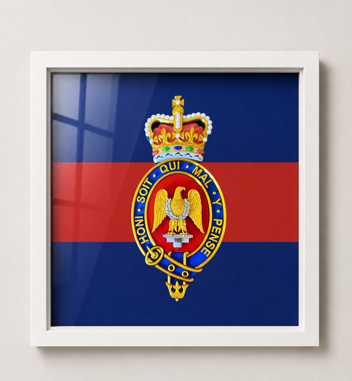 Blues and Royals Waterloo Eagle Regimental Device Display Frame – Queen's Crown | Officially Licensed