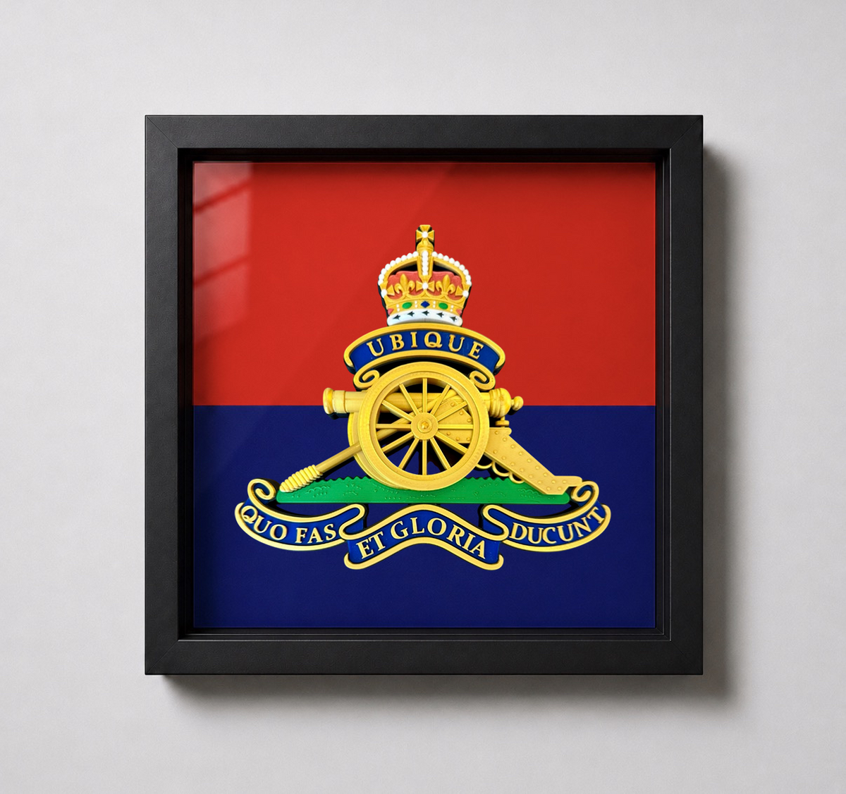 Royal Regiment of Artillery King's Crown Cap Badge Display Frame | Officially Licensed