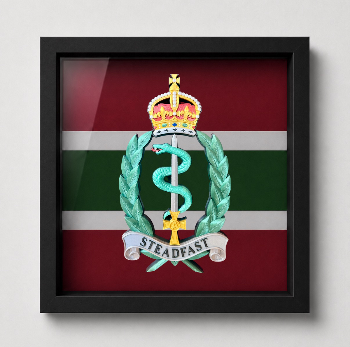 Royal Army Medical Service Cap Badge Display Frame | Officially Licensed