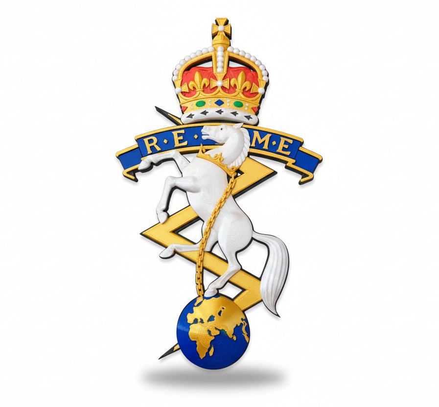 REME King's Crown Cap Badge | Officially Licensed