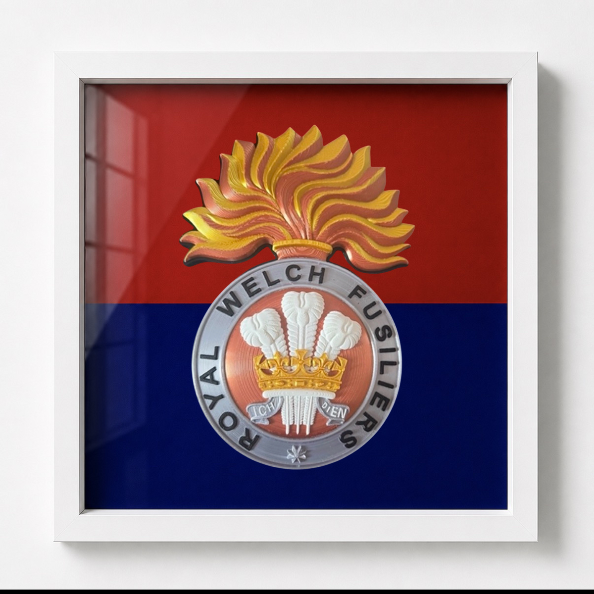 Royal Welch Fusiliers (RWF) Cap Badge Display Frame | Officially Licensed