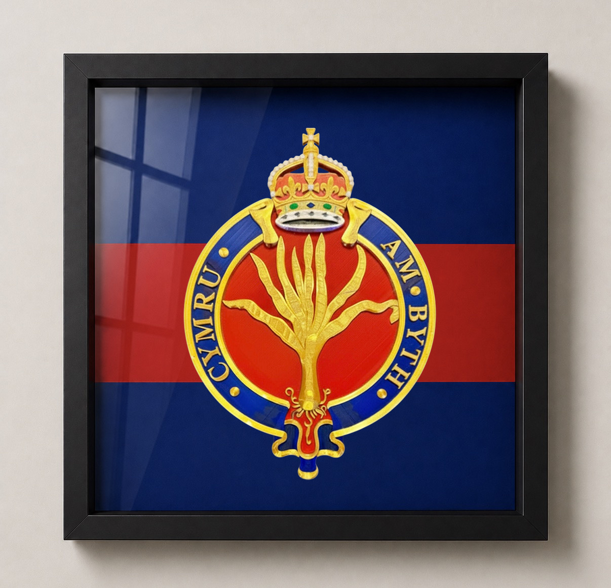 Welsh Guards King's Crown Cypher Display Frame | Officially Licensed