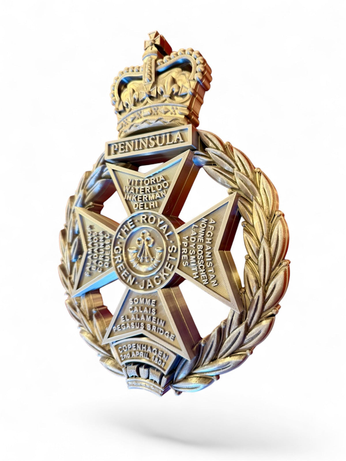 Royal Green Jackets Silver Cap Badge | Officially Licensed