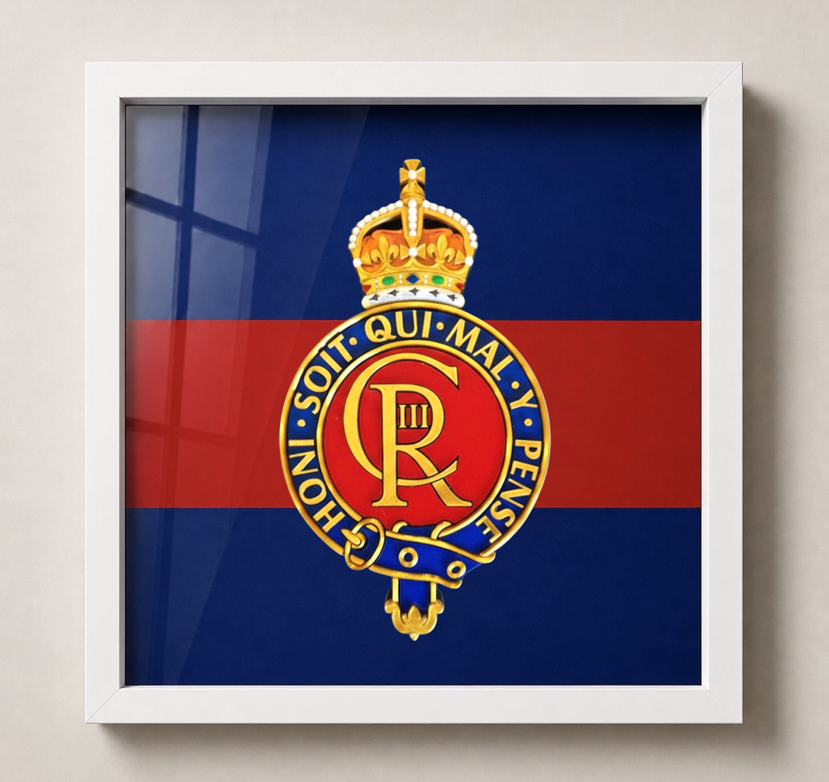 Household Cavalry King's Crown Cap Badge Display Frame | Officially Licensed
