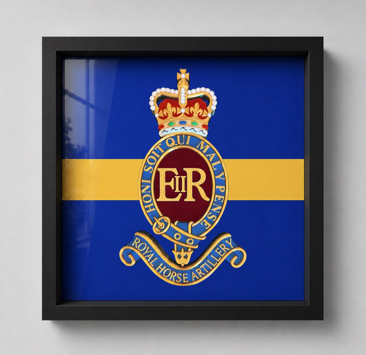 7th Parachute Regiment Royal Horse Artillery (7 Para RHA) Cap Badge & Stable Belt Display Frame | Officially Licensed