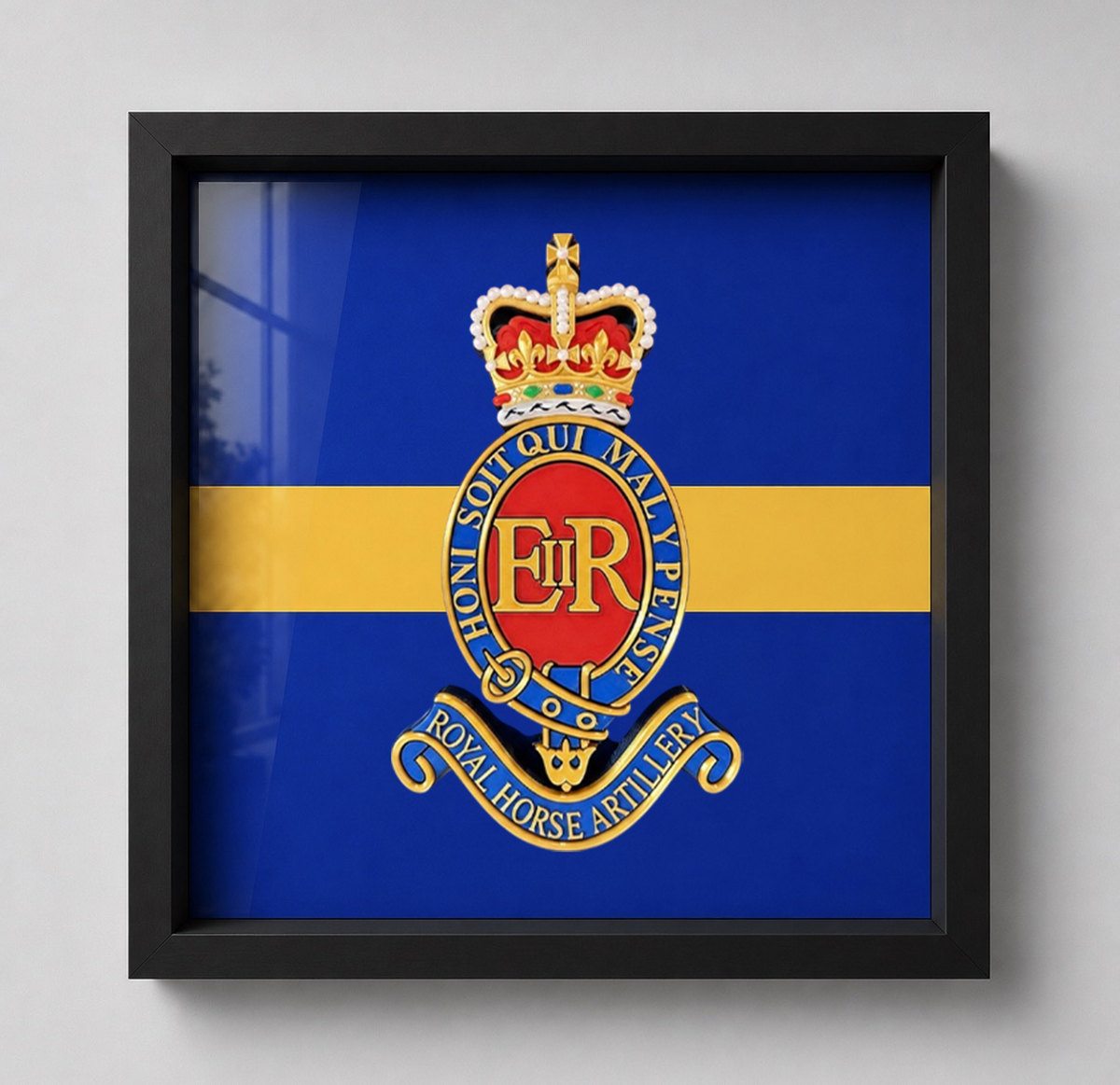 3rd Regiment Royal Horse Artillery (3 RHA) Cap Badge & Stable Belt Display Frame | Officially Licensed