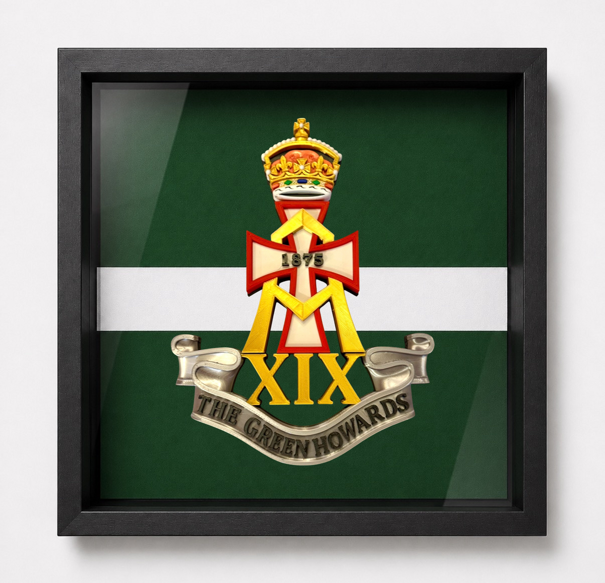 The Green Howards Cap Badge Display Frame | Full Colour | Officially Licensed