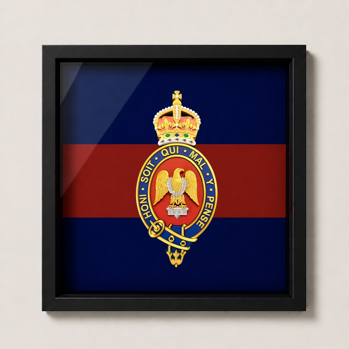 Blues and Royals Waterloo Eagle Regimental Device Display Frame – King's Crown | Officially Licensed