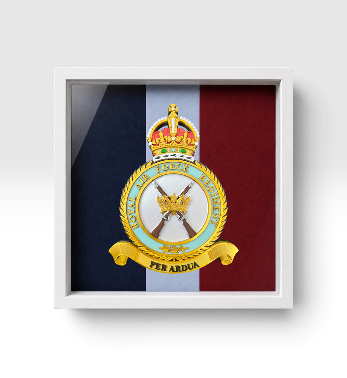 Royal Air Force Regiment Badge – King's Crown Display Frame | Officially Licensed