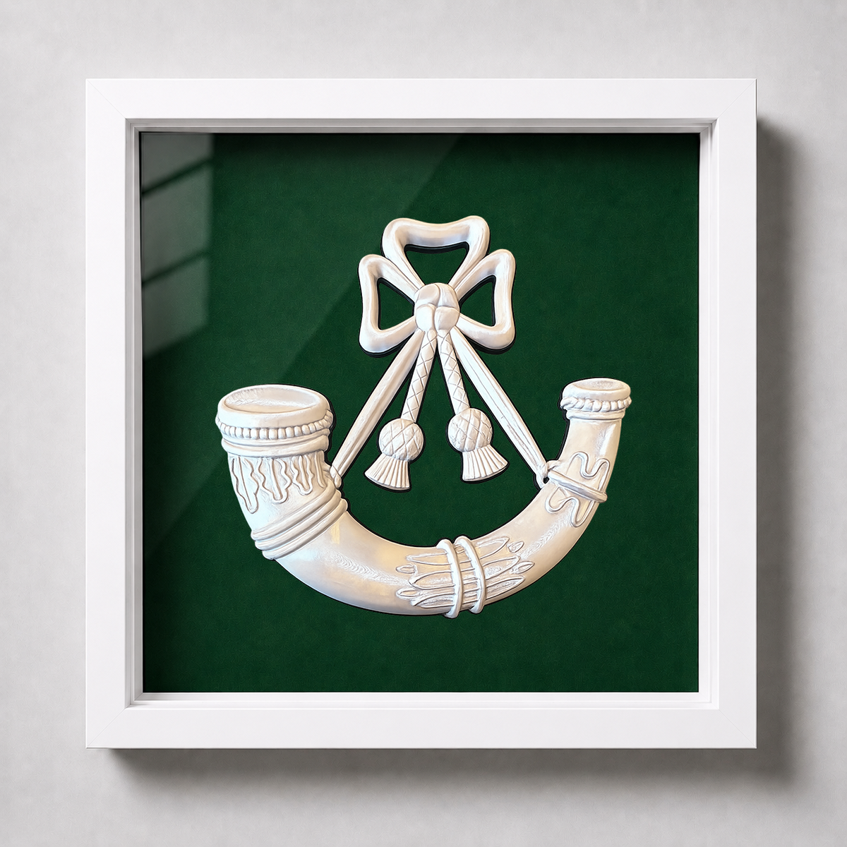 Light Infantry Cap Badge Display Frame | Officially Licensed