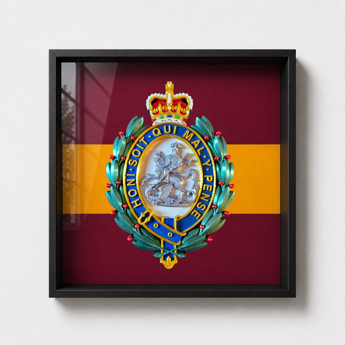 Royal Regiment of Fusiliers Regimental Emblem Display Frame Queen's Crown | Officially Licensed